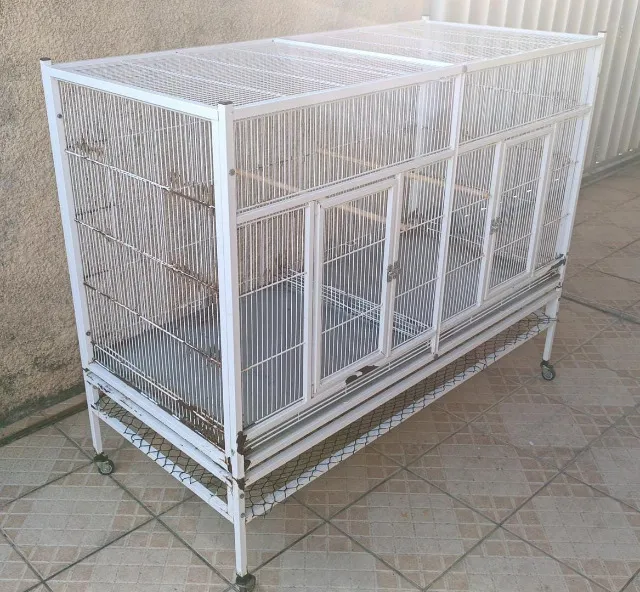 VIVEIRO GAIOLA MALHA FINA C/ PORTAS LUXO GAIOPAR 237