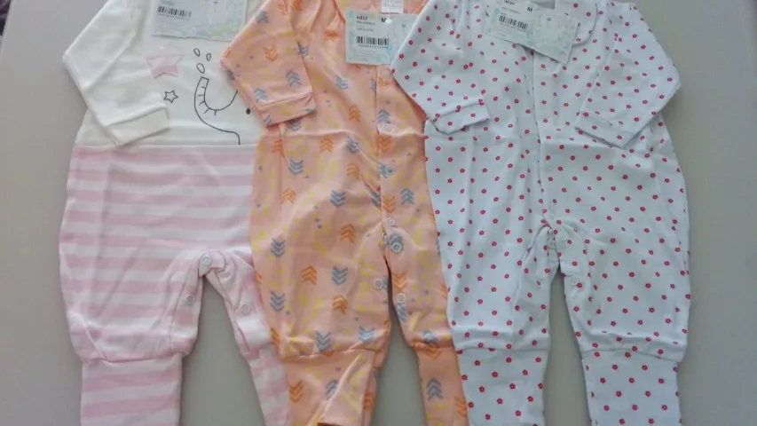 Kit com 3 macacão para bebe