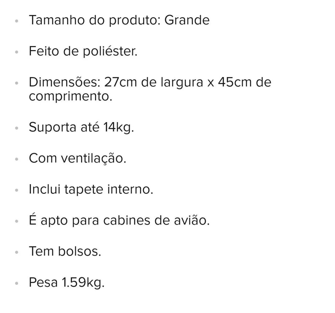 Bolsa de transporte de Pet Seminova (usada 2X) - Foto 2