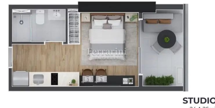 Studio Residencial / Centro - Foto 5
