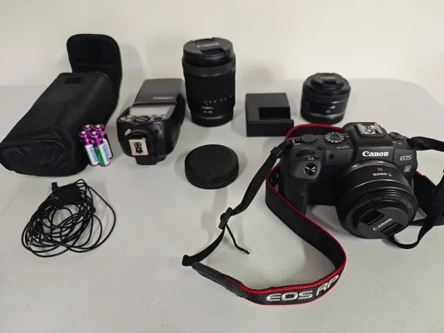 KIT CANON RP + 24-105mm + 16mm + 50mm + Flash Godox TT685-II + Brindes