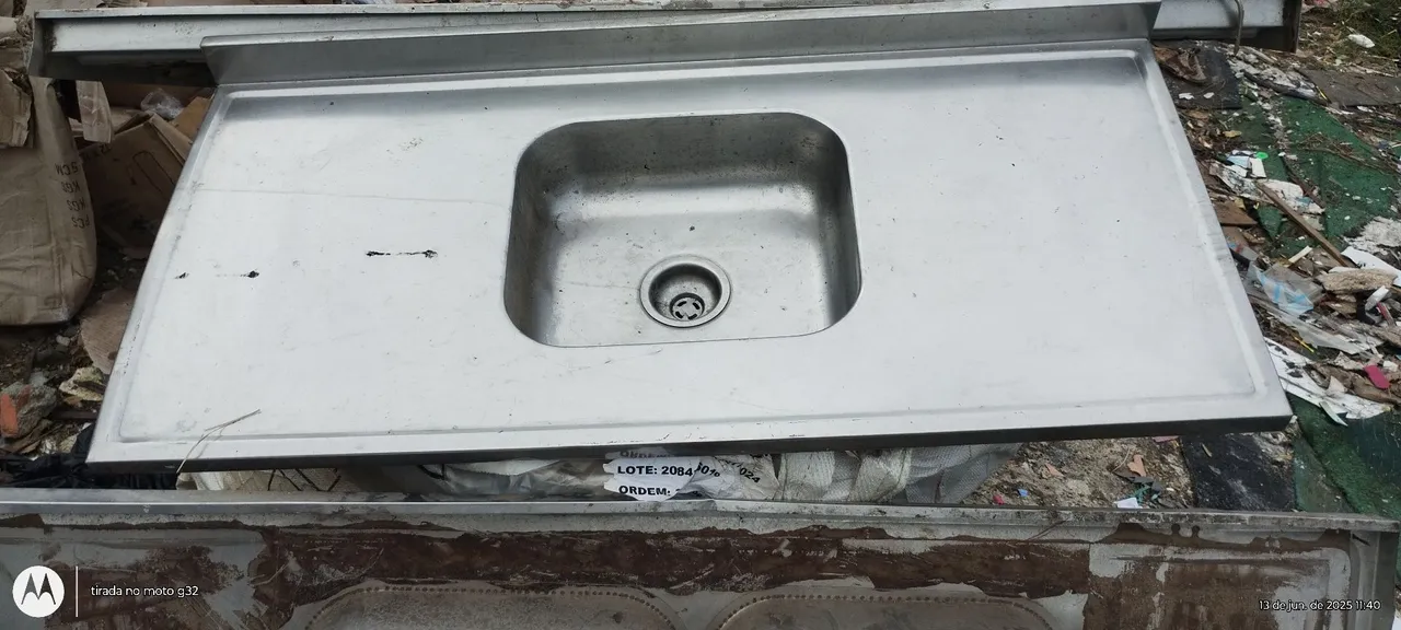 Cuba de aço inox para coz 1,20 m padrão por 60 tá de aço inox usadinha boainha industrial