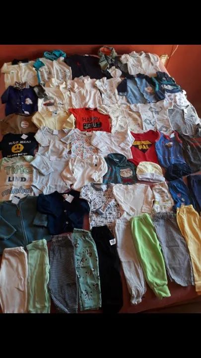 Lote bebê menino pmg tamanho pequeno pra bebê 0 a 3 mês 