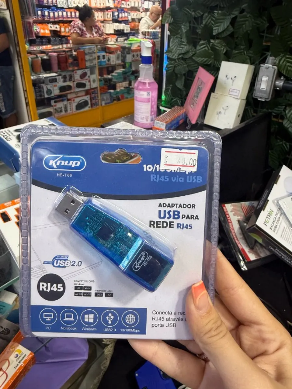 Adaptador USB para RJ45 (REDEoz)