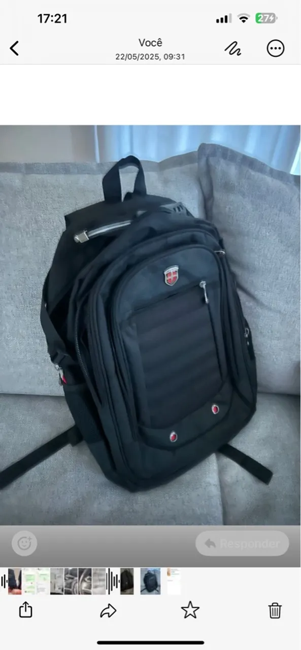 Mochila Swissport Masculina Executiva Alça Cabo De Aço