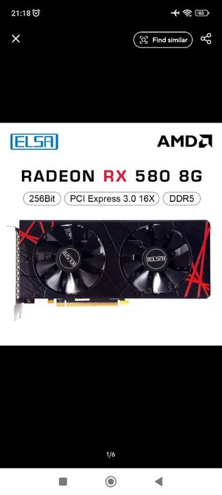 elsa amd radeon rx 580 8gb  - Foto 4