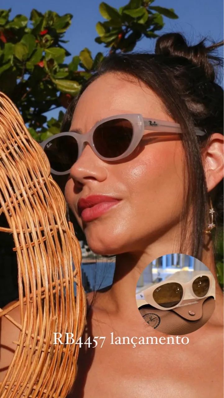 Óculos de Sol Ray-Ban Rosa - Original - Foto 2
