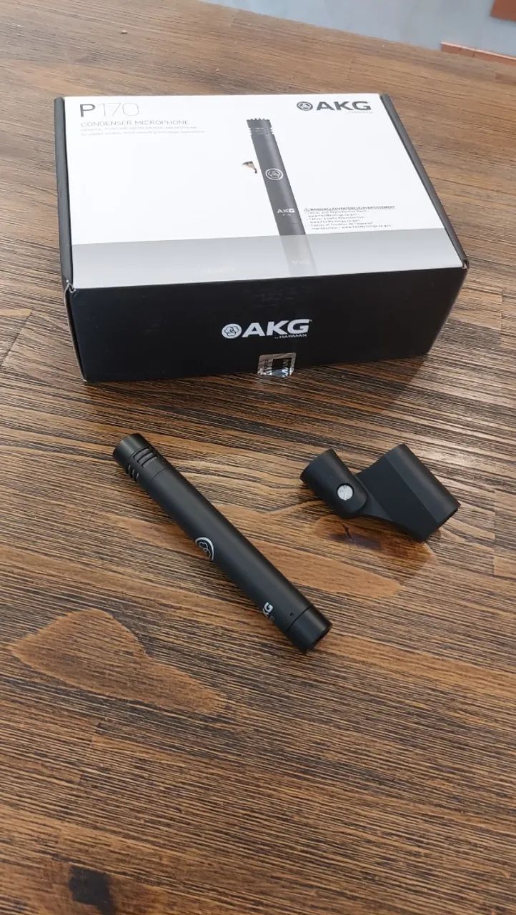 Microfone Akg P170 Condensador Cardioide Preto - Foto 2