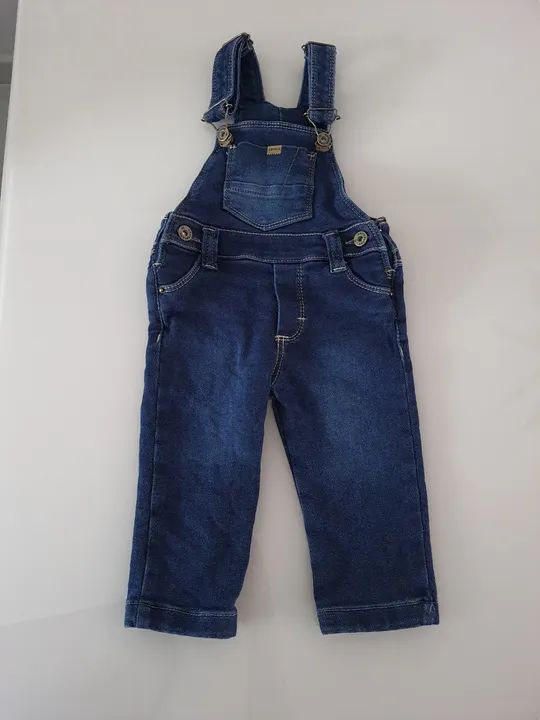 Macacão Jeans Bebê - Tamanho M