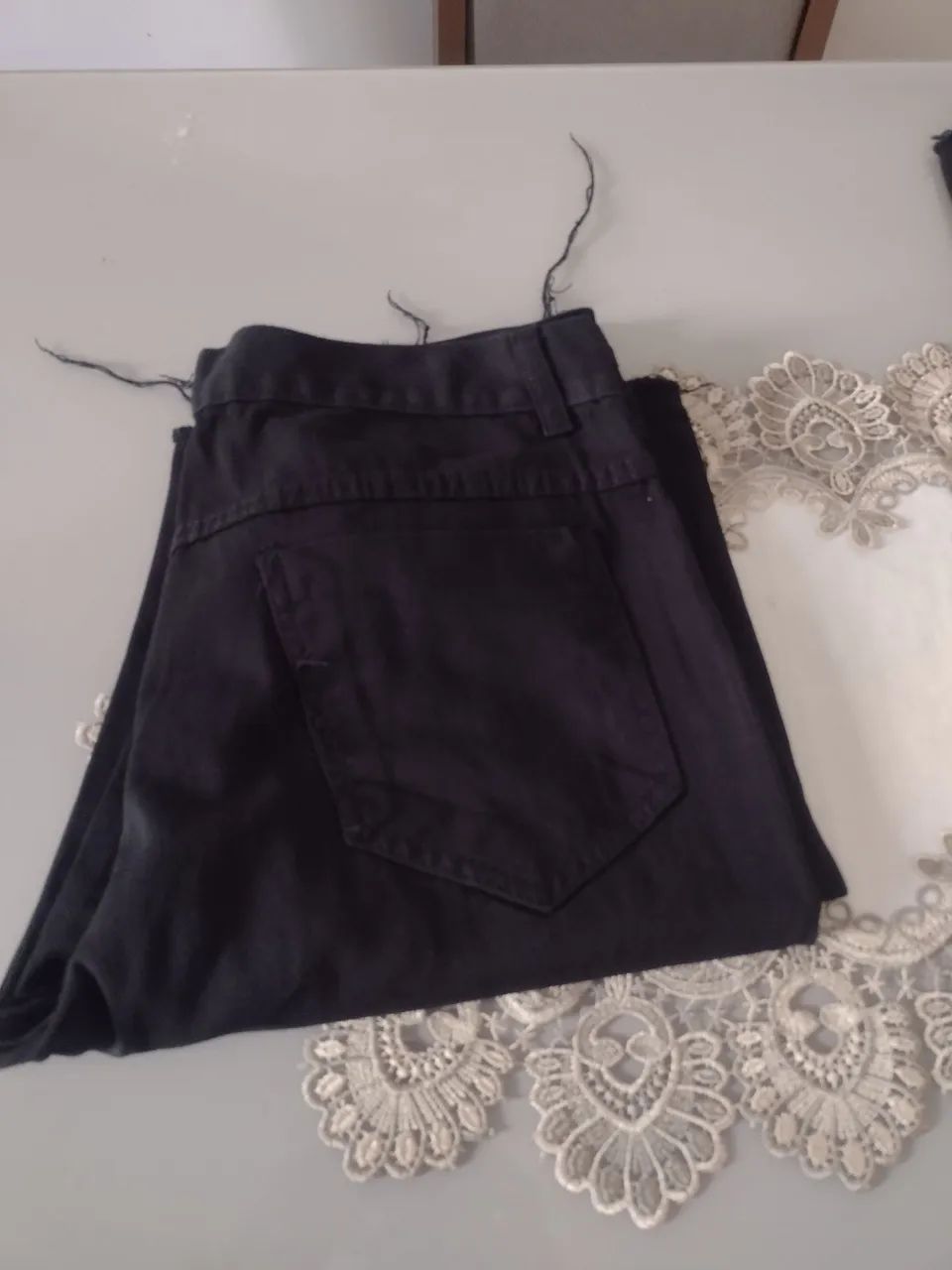 Bermudas Jeans Preta