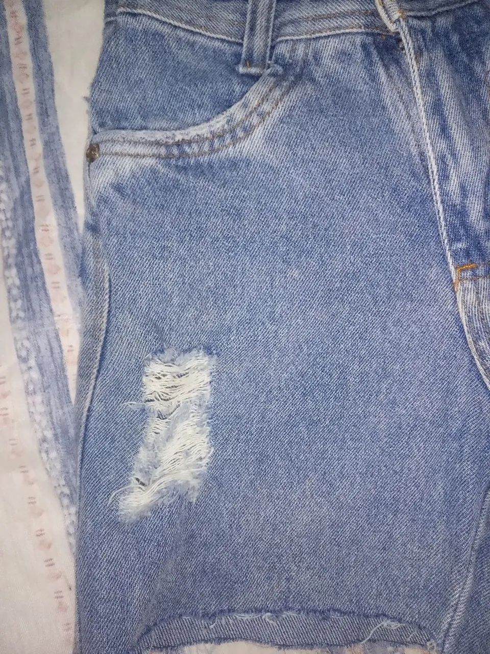 Shorts Jeans Destroyed Infantil Menino  - Foto 4