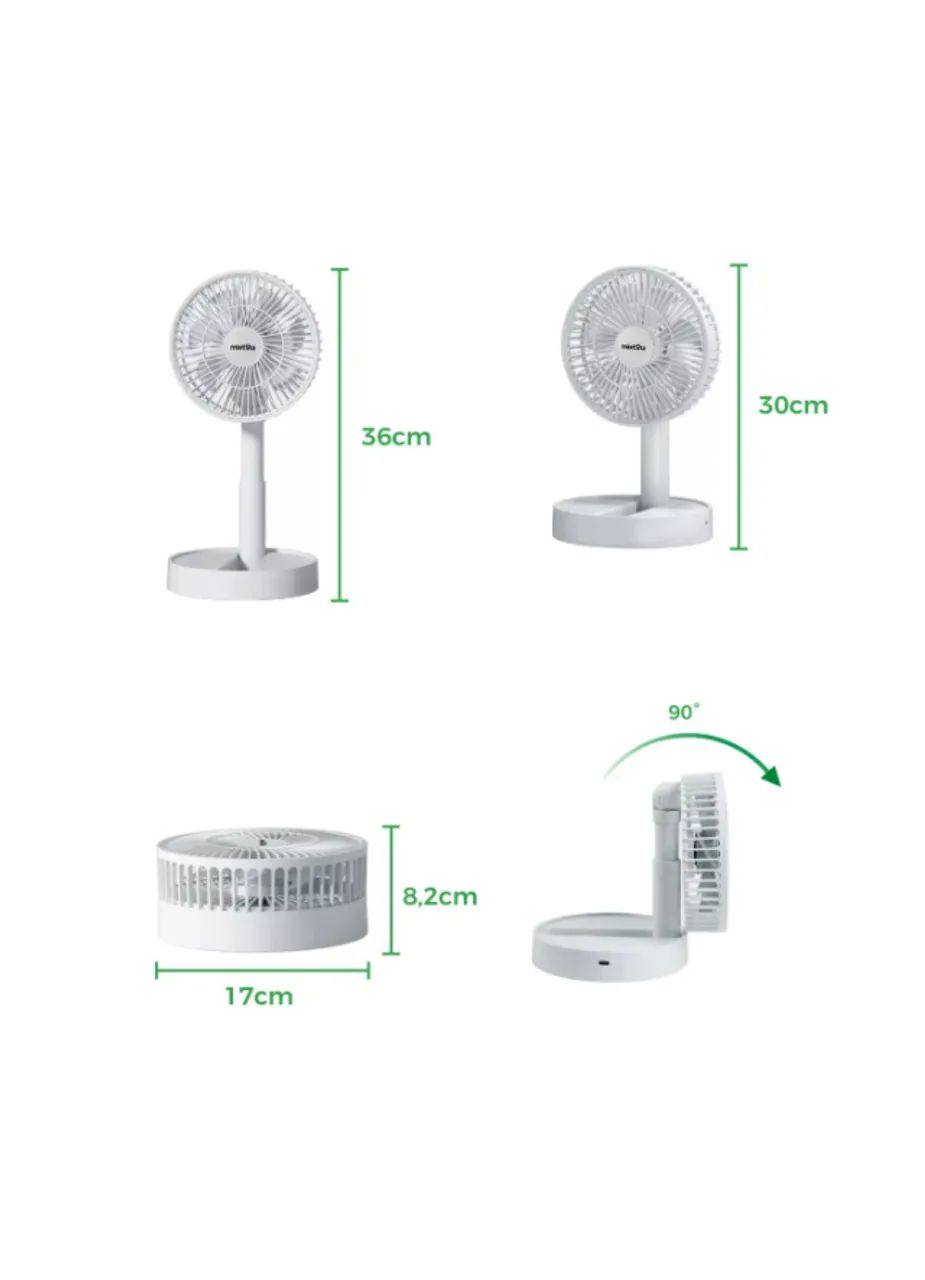 MINI VENTILADOR DOBRAVEL AJUSTAVEL DURAWELL BN-001 - Foto 2