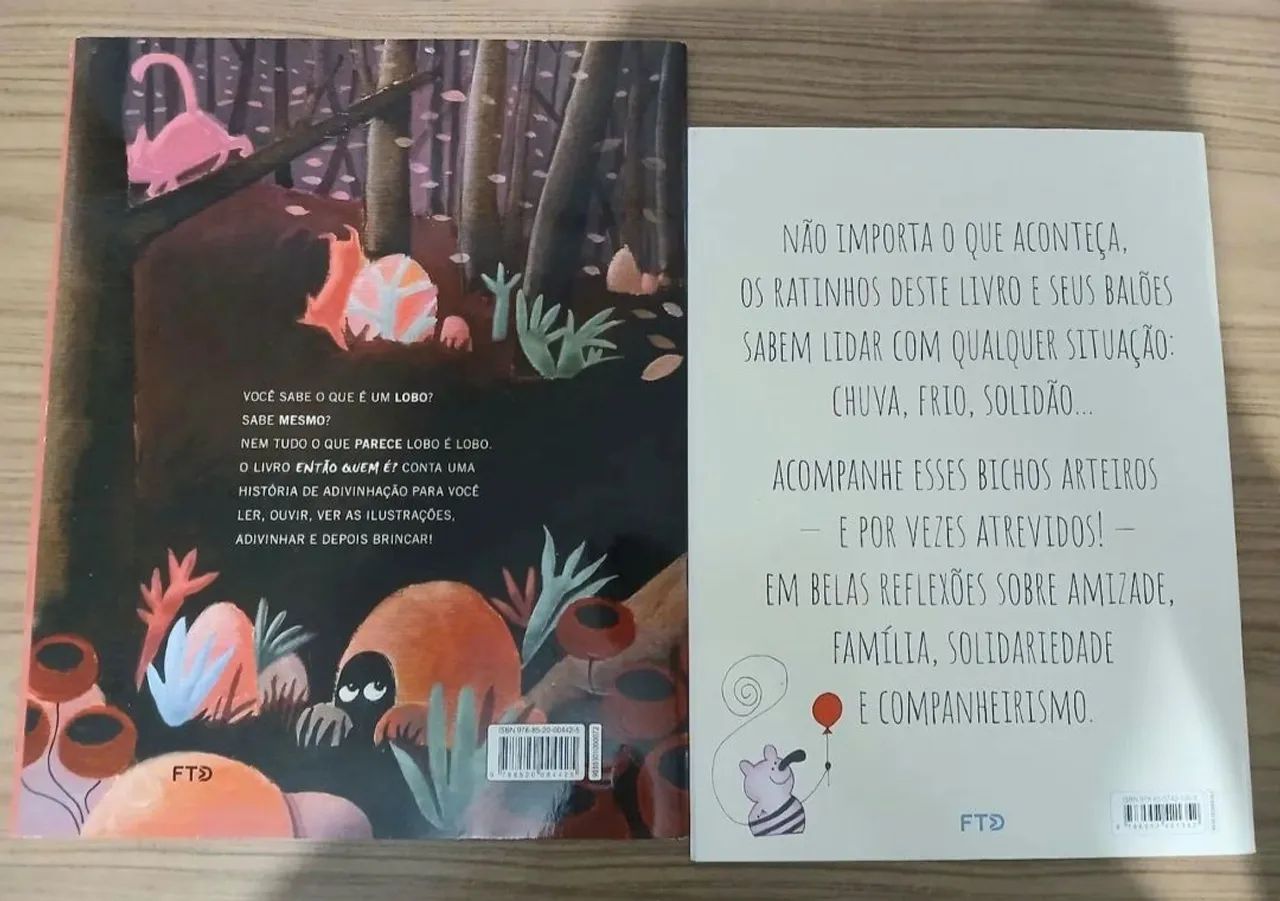 2 livros: Então quem é? e Ratinhos e balões- FTD - Foto 2