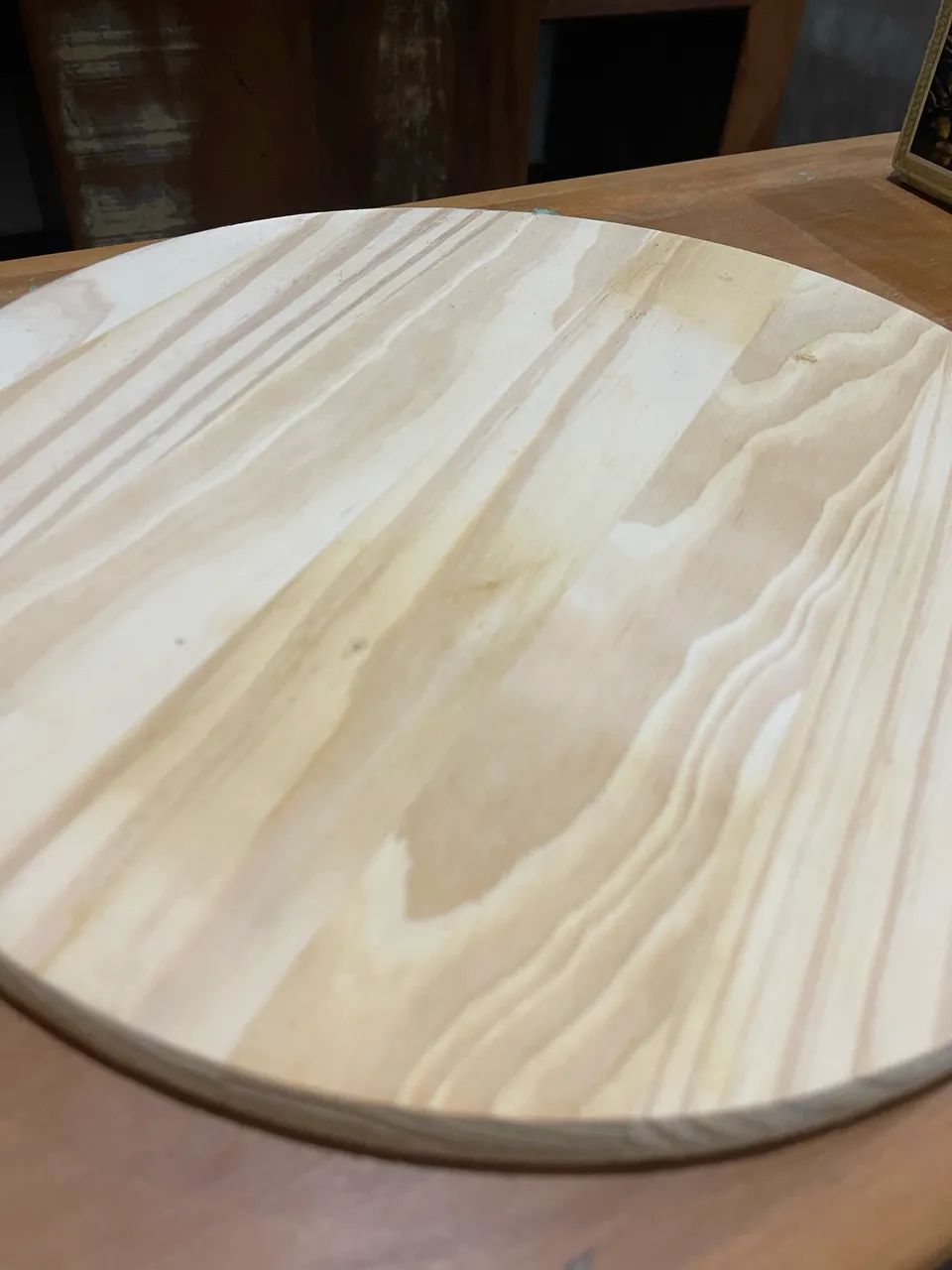 Tábua Redonda de Madeira - 34 cm de diâmetro  - Foto 3