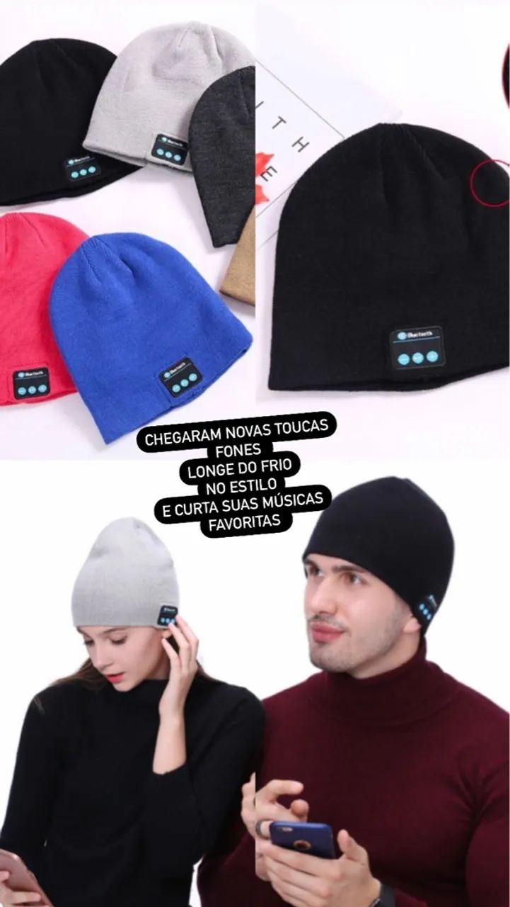 Touca Bluetooth com Fone - Conforto e Estilo no Frio