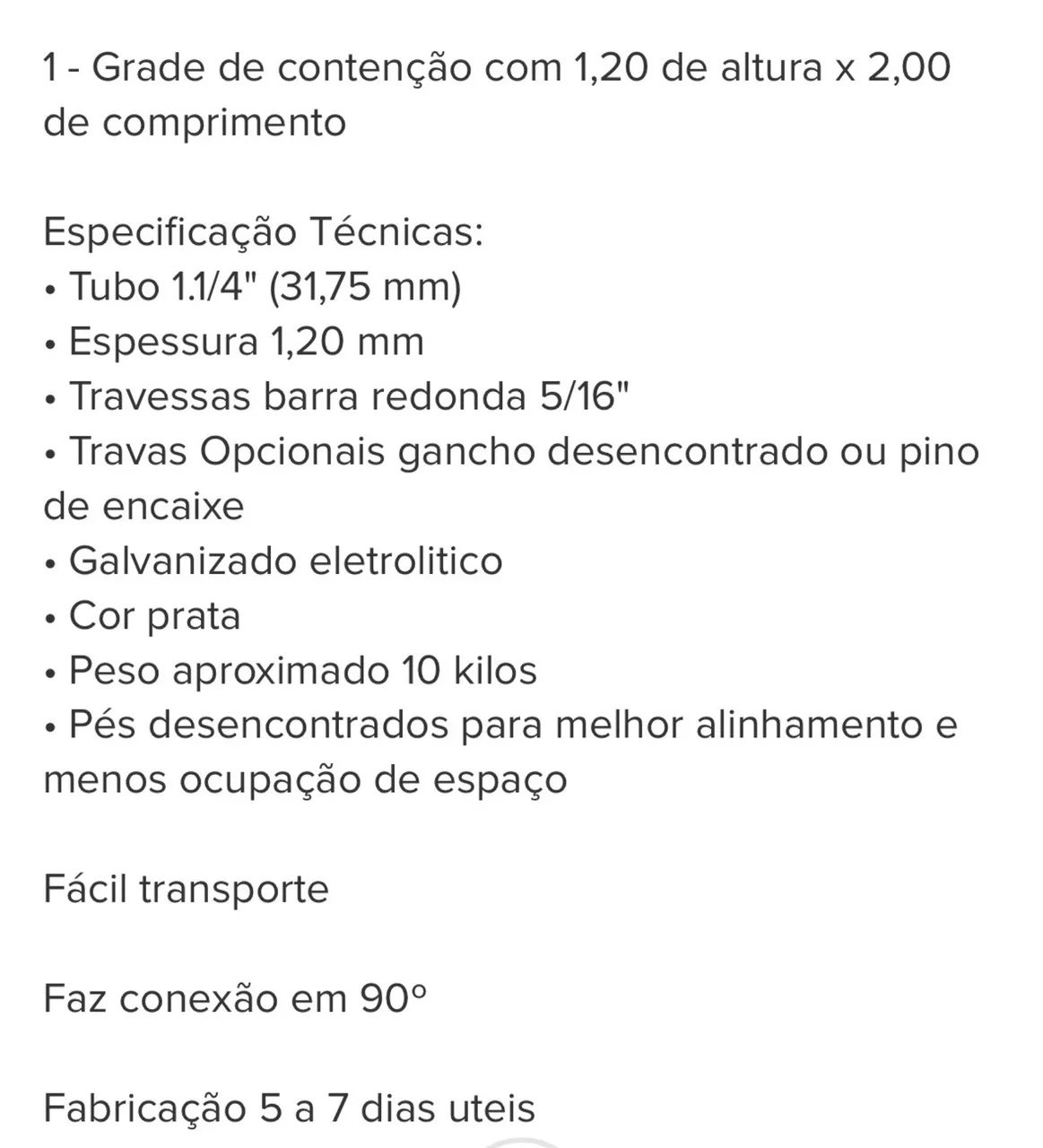 Gradil barreira grades de contenção  - Foto 4
