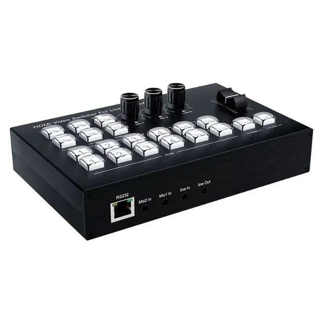 Mesa  4 canais hdmi de vídeo switcher captura de vídeo 1080p60 streaming