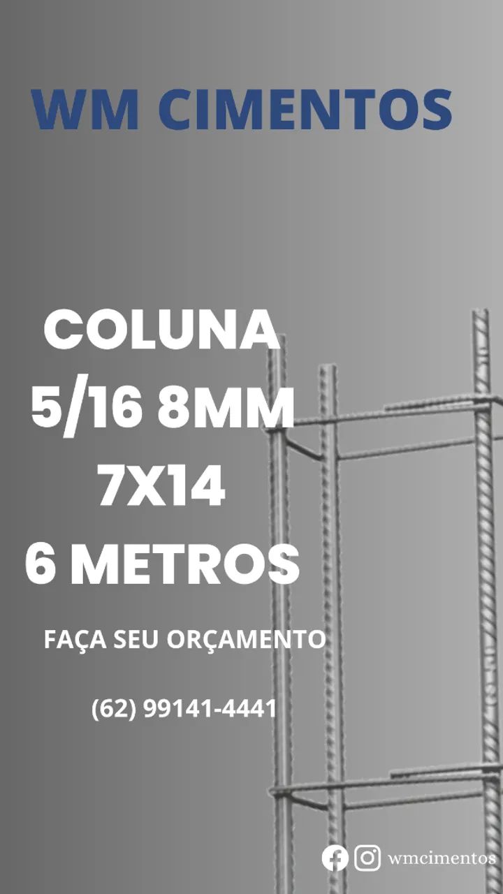 Coluna 5/16 8mm 7*14 28 est.