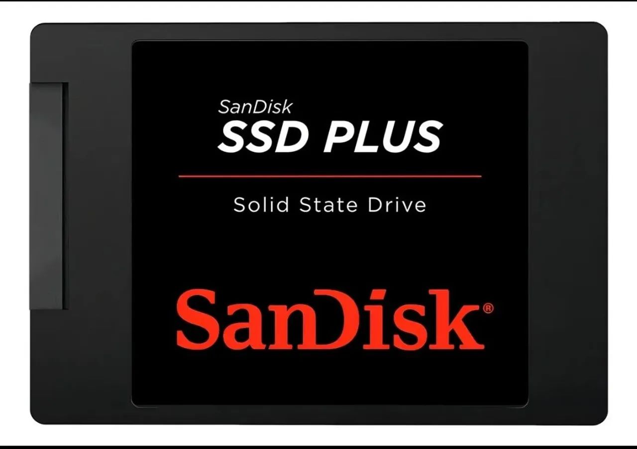 Ssd Sandisk Plus 480gb Sata3 Vel. Leitura 535mbs Preto - Novo - Foto 3