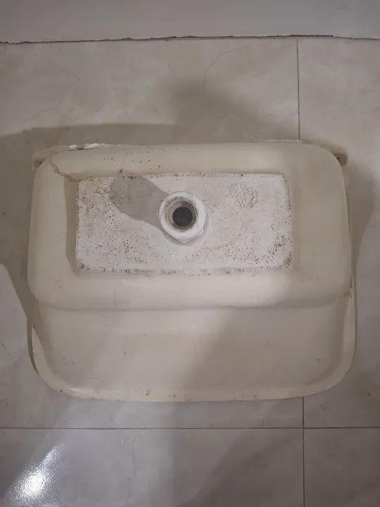 Tanque lavanderia mármore sintético branco, - Foto 5