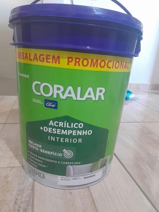 Tinta Coral Acrílica Interior - Embalagem Promocional
