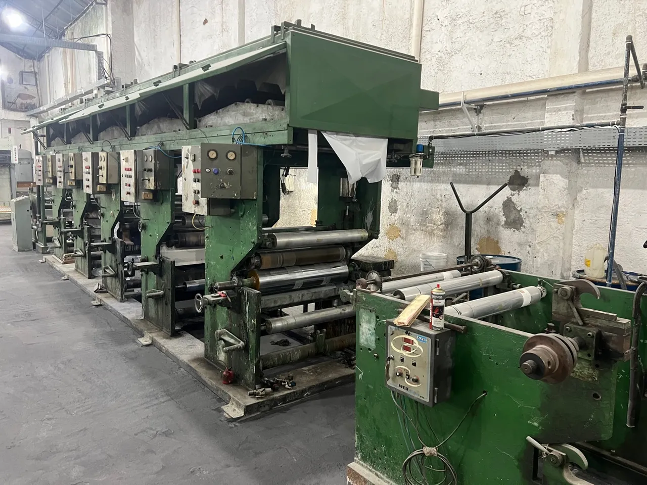Máquina de impressão rotogravura industrial