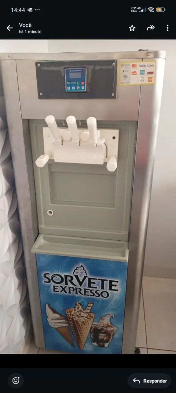 Máquina de sorvete expresso italiano 