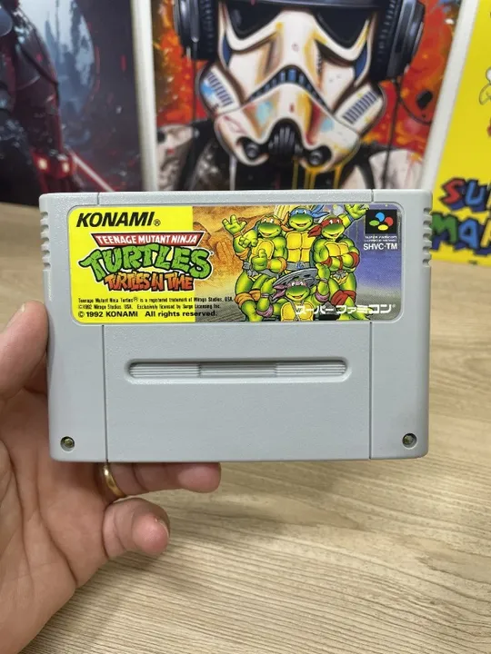 Jogo Teenage Mutant Ninja Turtles IV Turtles in Time Original SNES Super Famicom