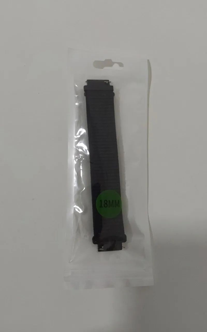 Pulseira de Nylon 18mm Preta