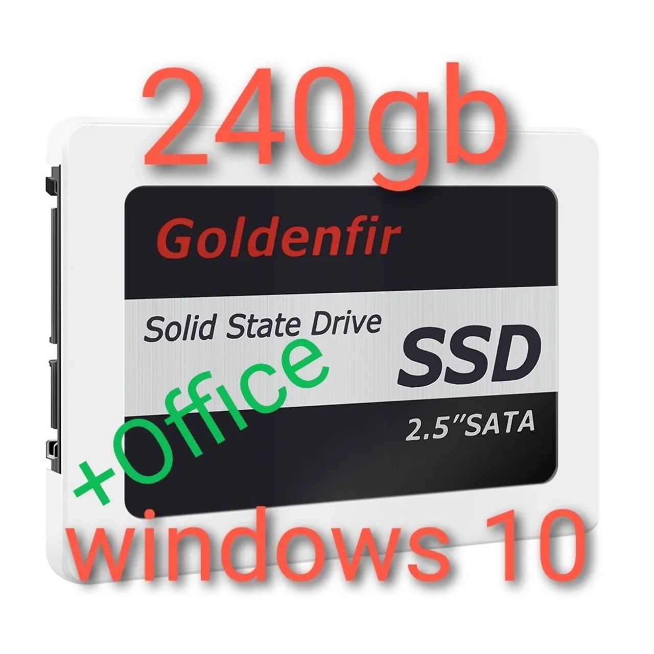 Ssd 240 gb com windows 10 + office ( word, excel e powe point ) novo