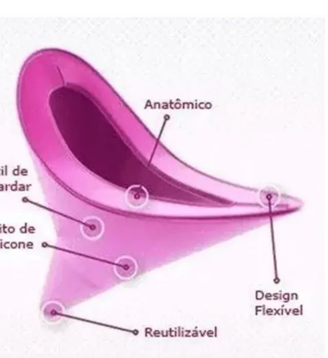 Urinol feminino portátil Higiênico de sínicone  - Foto 3