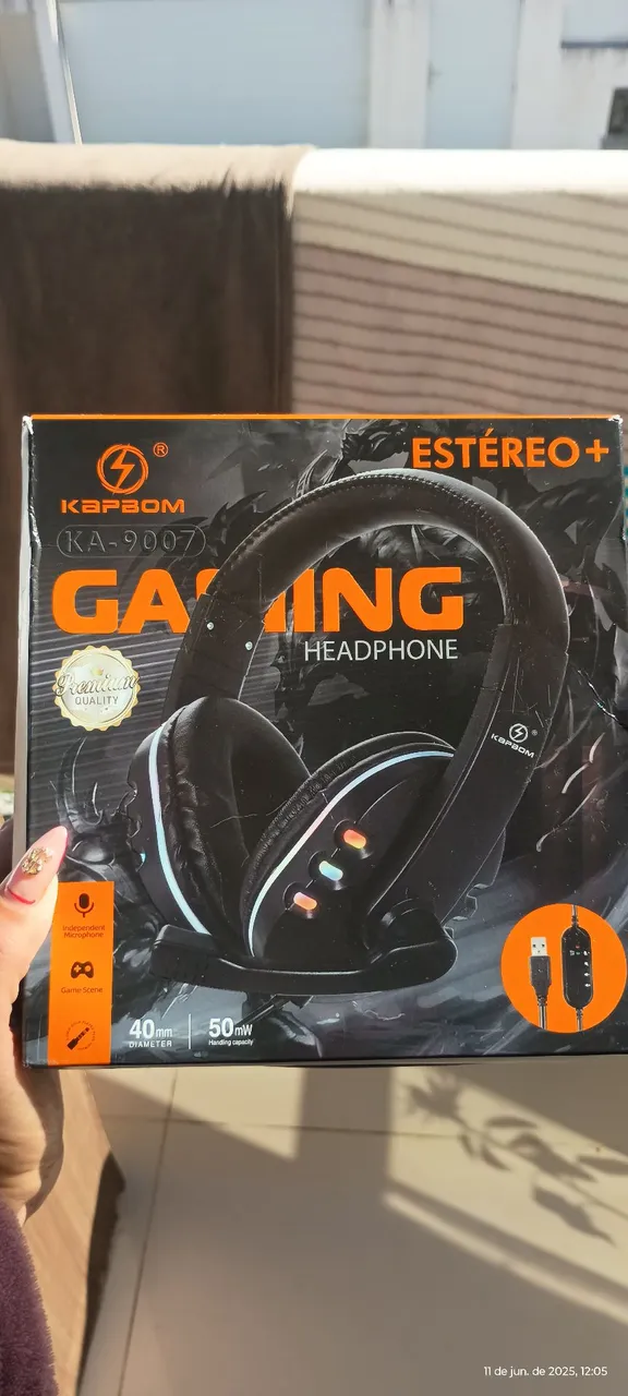 Headset Gamer Kapbom KA-9007 - Novo