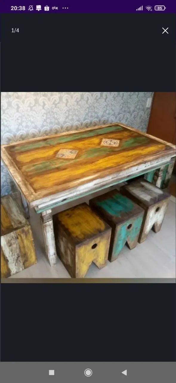Mesa de madeira rústica NOVA PREÇO DE FÁBRICA!!! - Foto 3