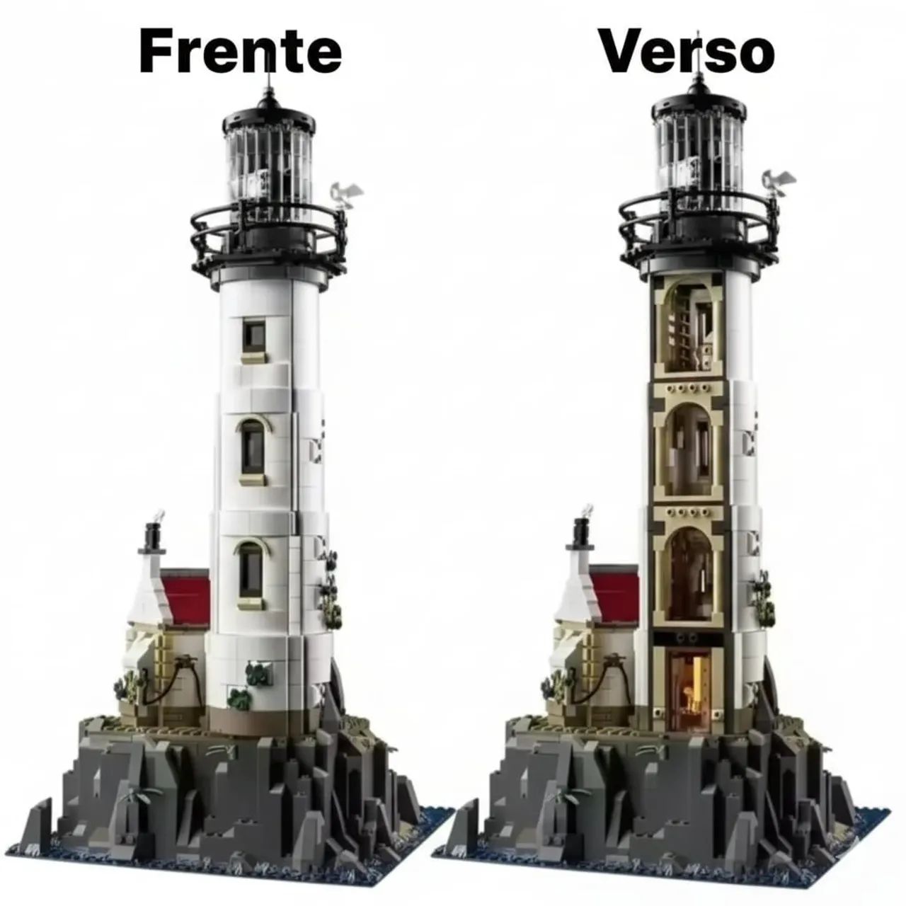 BLOCOS DE MONTAR FAROL COM MOTORIZAÇÃO E ILUMINAÇÃO DE LED C/ 2065 PEÇAS MARCA MEGA (2135) - Foto 3