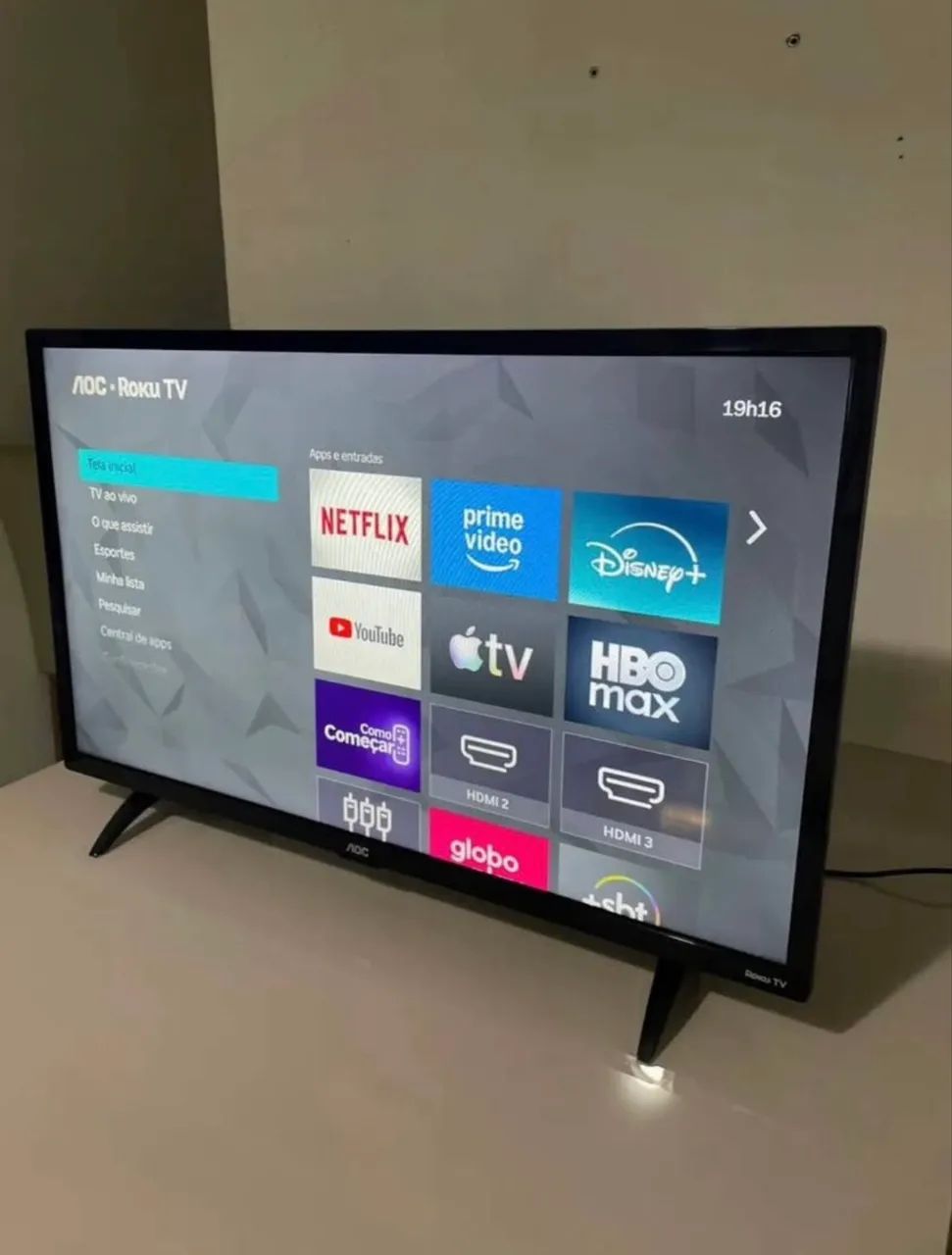 Tv Smart 32 Polegadas AOC Roku - Muito Nova