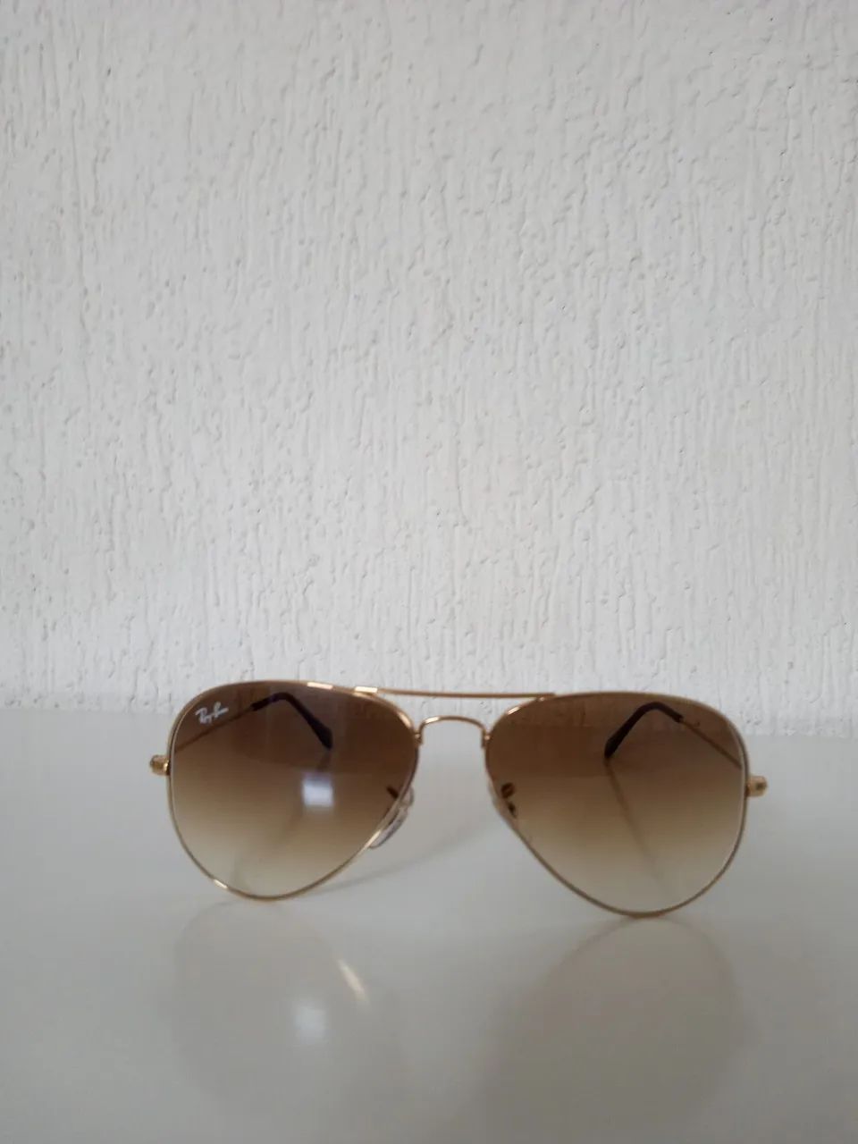 Óculos Aviador Ray-Ban Marrom Degradê  - Foto 2