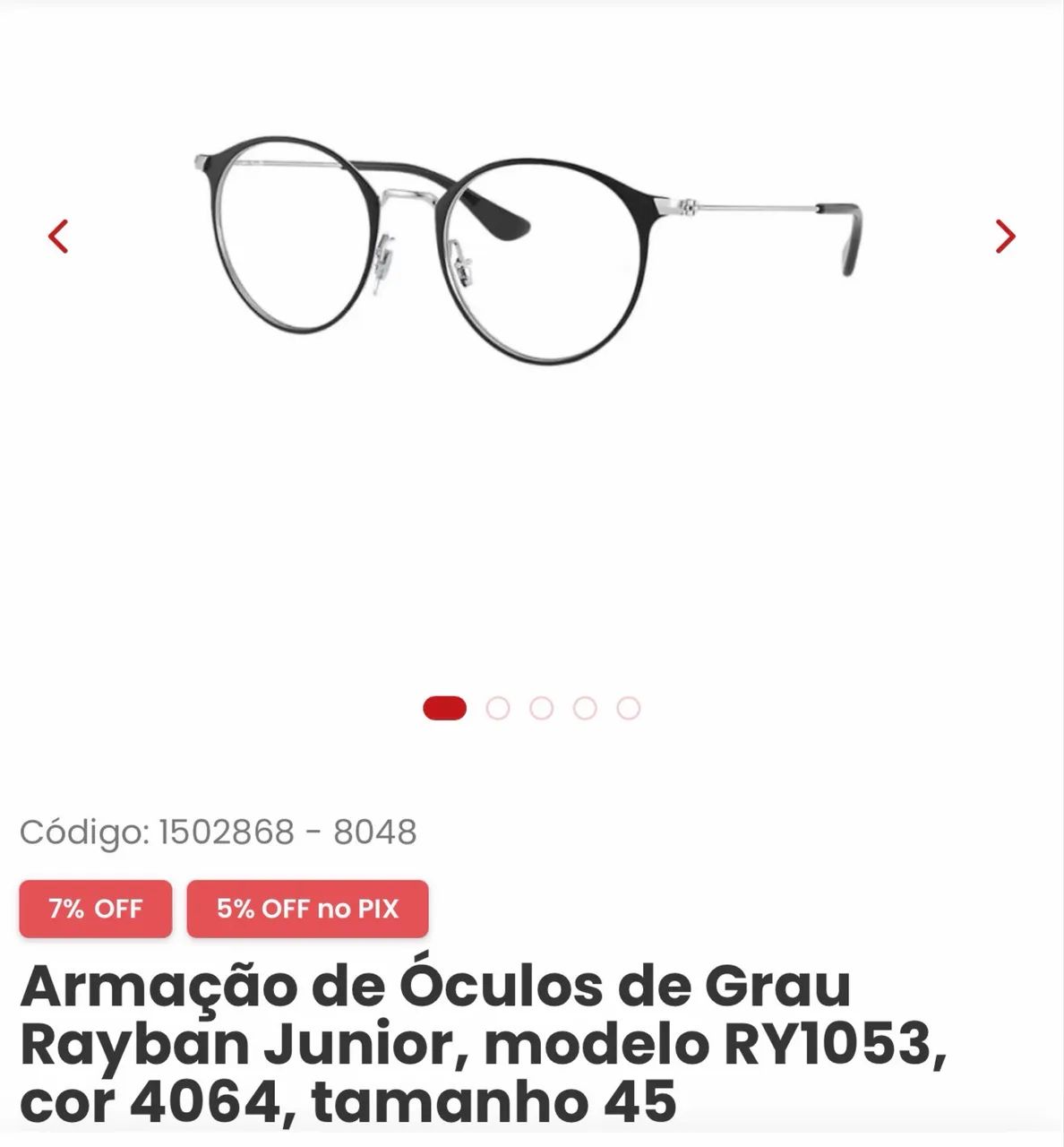 Óculos RayBan grau  - Foto 5