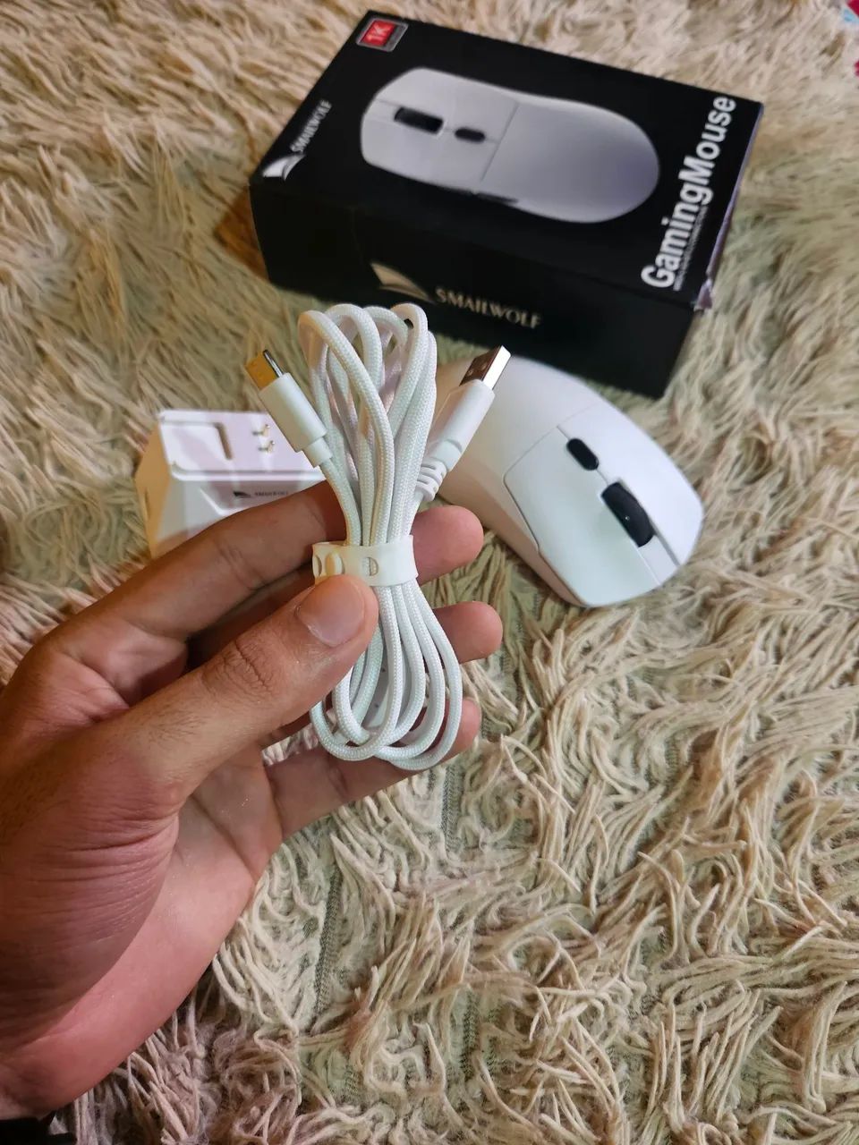 Mouse gamer smailwolf m3 proplus com dock - Foto 5