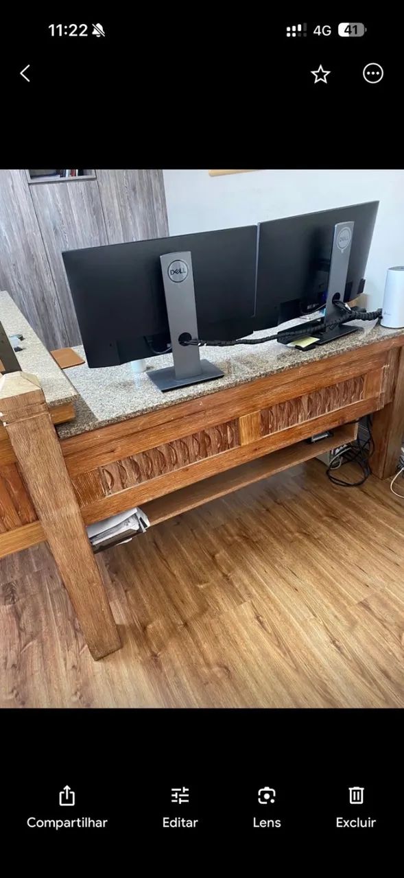 Mesa usada com tampo em granito - Foto 2