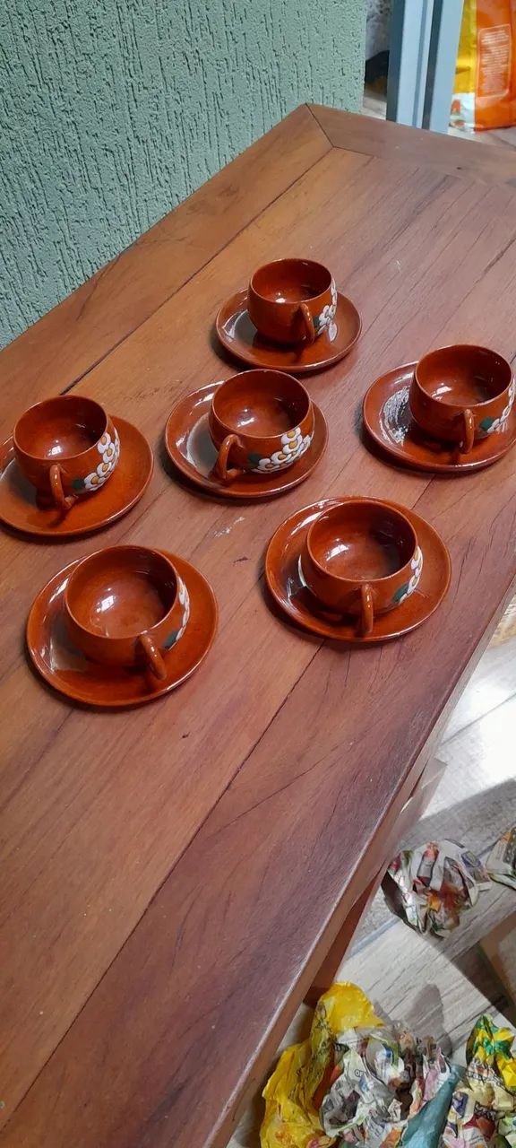 Conjunto de xícaras rustico - Foto 2