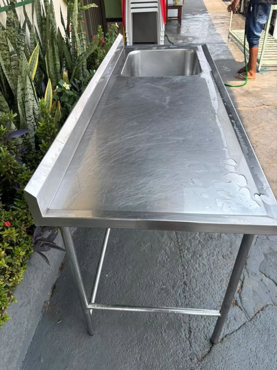 Mesa e balcão pia inox - Foto 3