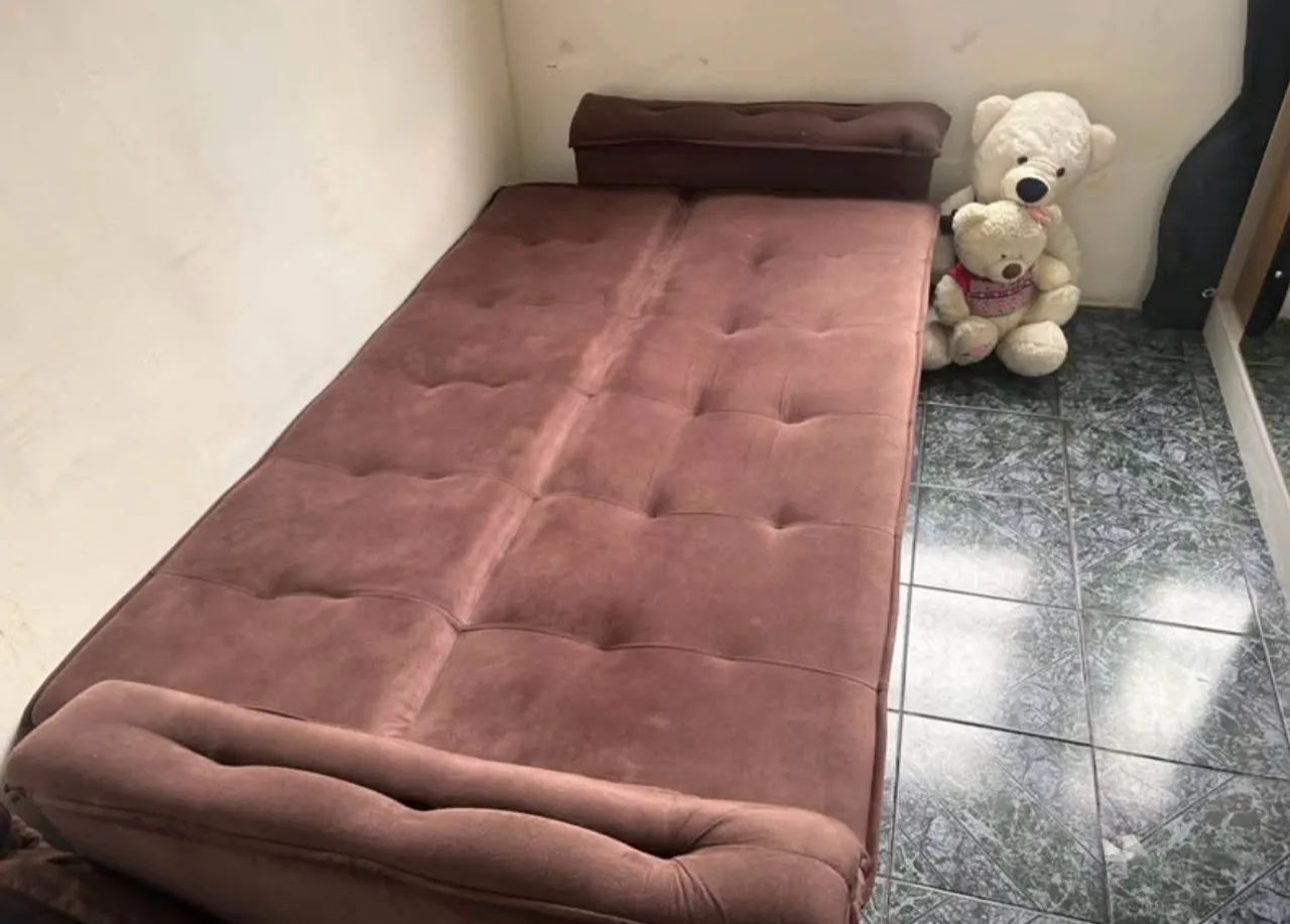 Sofá cama marrom  - Foto 2