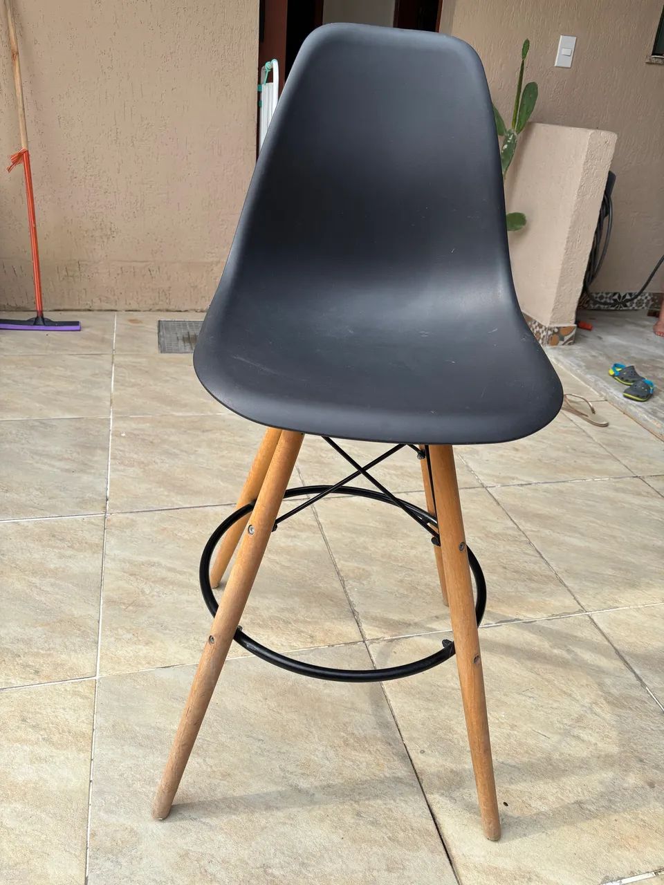 3 Banqueta/cadeira alta Eiffel preta - Foto 4
