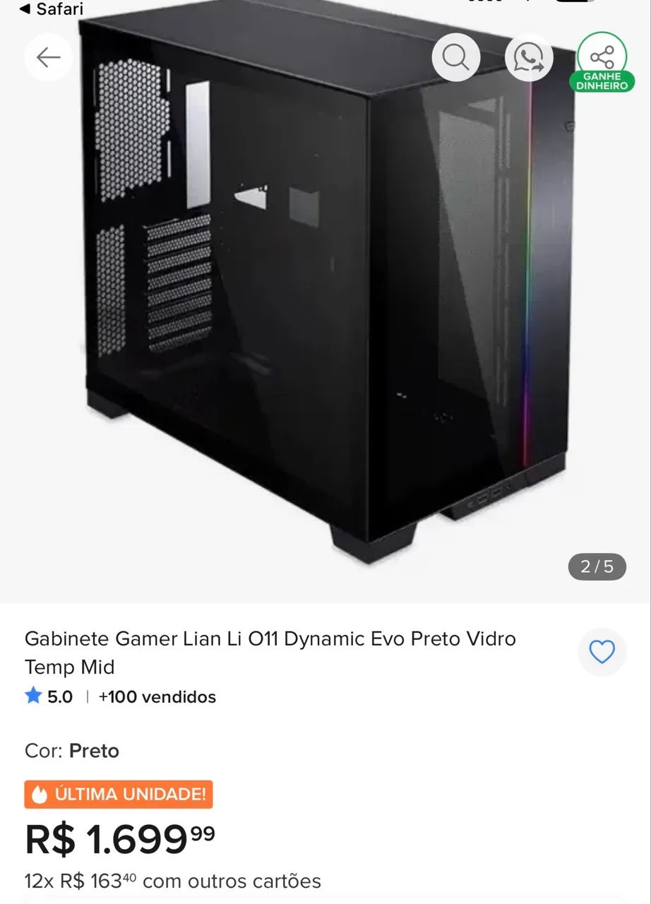 gabinete lian li O11 dynamic evo - Foto 2