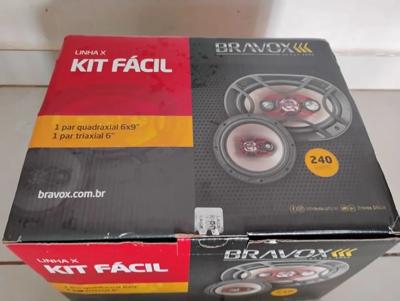 Kit Bravox 4 alto falantes 6x9x2 quadriaxial 2x6 triaxial novo