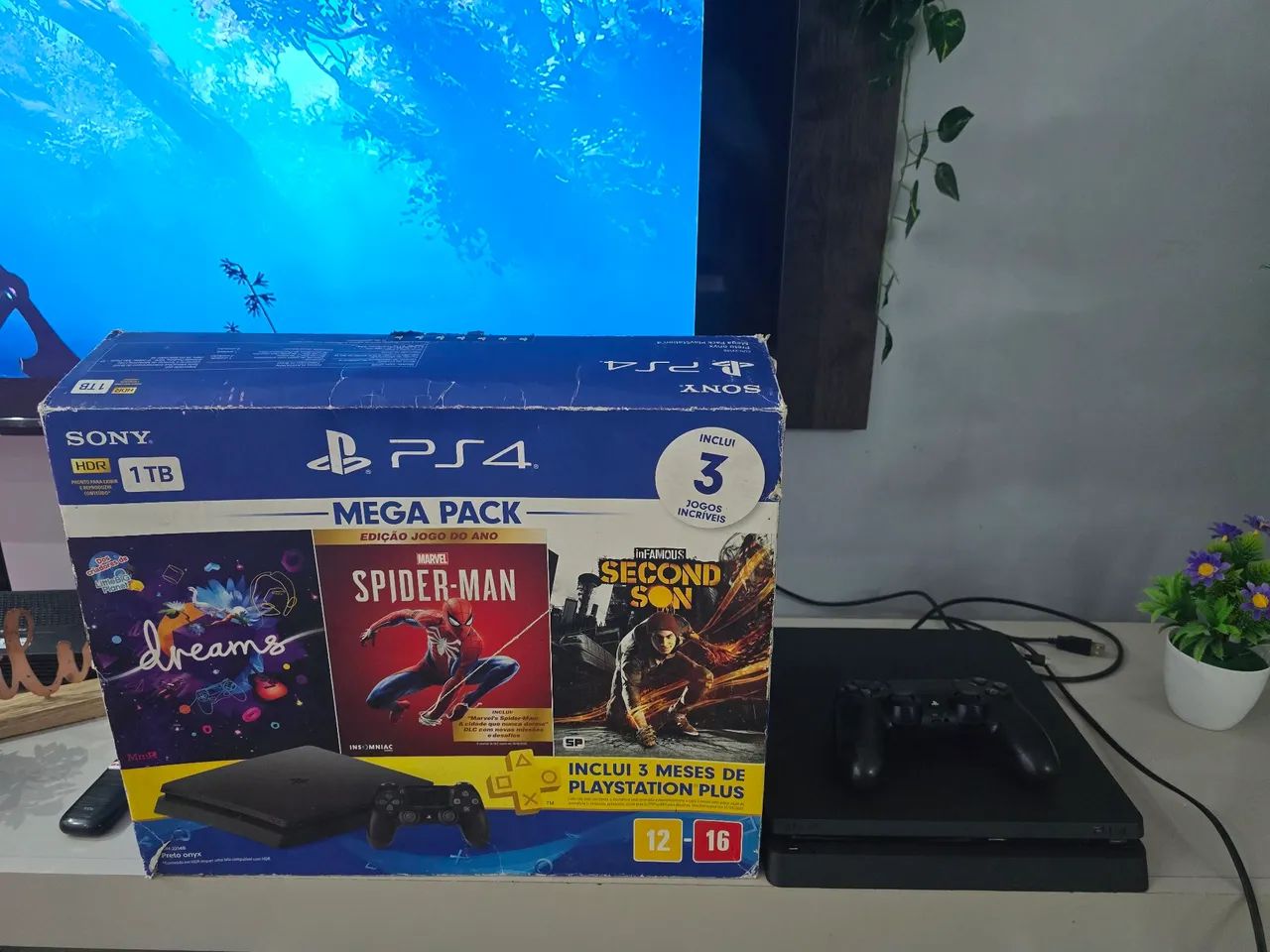 PS4 1 terá na caixa 