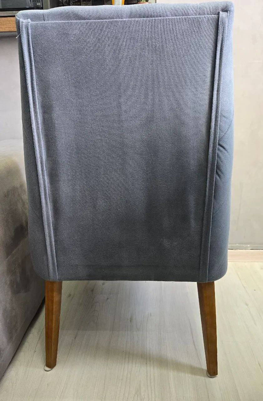 KIT 2 CADEIRAS JANTAR SUEDE CINZA - Foto 3