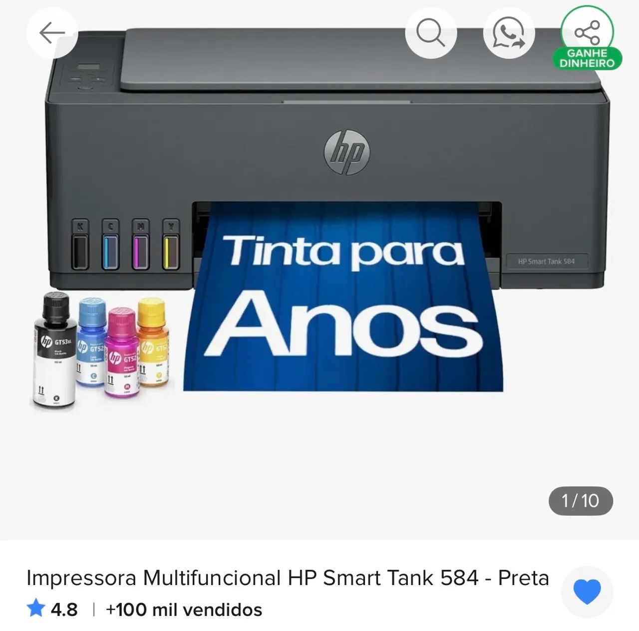 Impressora HP nova (menos de 1 mês de uso) - Foto 3