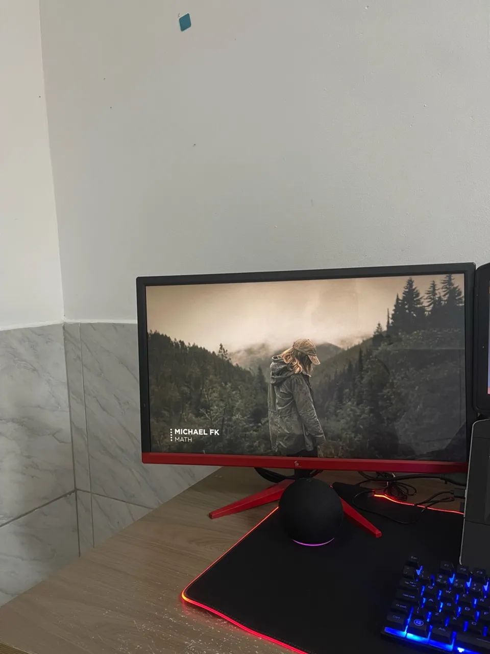 Monitor Gamer 24 Polegadas Full HD 75Hz com Base Vermelha - Foto 4