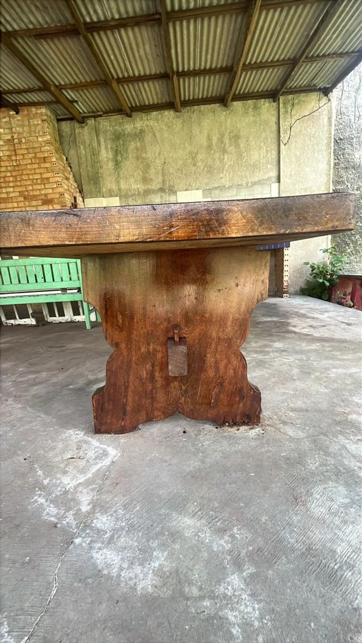 Mesa e cadeiras de madeira nobre  - Foto 3